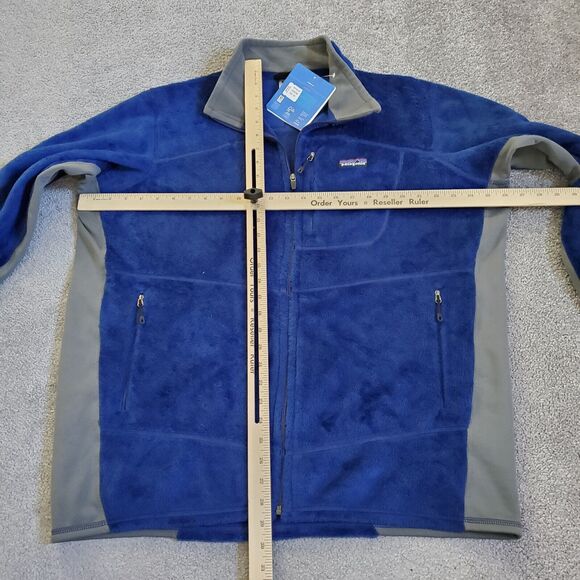 Patagonia Jacket Mens Extra Large Blue Gray fleece Regulator R2 Alpine Polartec - Picture 13 of 15